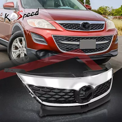 Chrome / Black Front Hood Bumper Grille Factory Style For Mazda CX-9 2010-2012 • $286.99