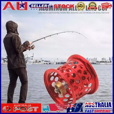 Low Profile Casting Fishing Reel Modified Line Cup For DAIWA Steez (Red) • $23.68