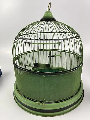 Vintage Hendryx Painted Brass Birdcage 12 1/2” X 11 1/2” • $200