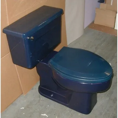 Royal Blue Vintage Toilet Bathroom (read Full Description RE: Hairline Crack) • $600