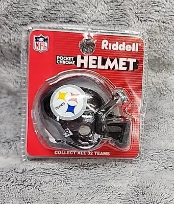 NFL Pitsburgh Steelers MINIATURE HELMET (Riddell Pocket Chrome) NEW • $5.99