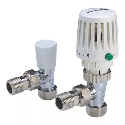 Honeywell VTL120E Thermostatic Radiator Valve & Matching Lockshield Valve • £24.95