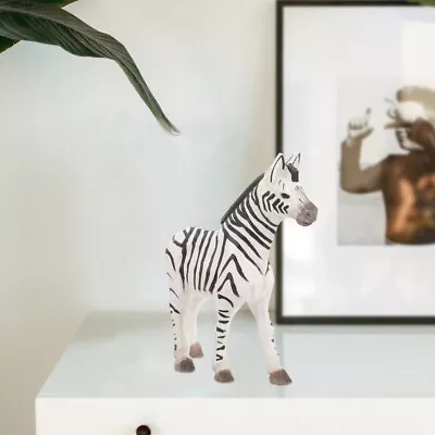 Wooden Zebra Statue For Dining Table Decor & Office Ornament-MG • £14.68