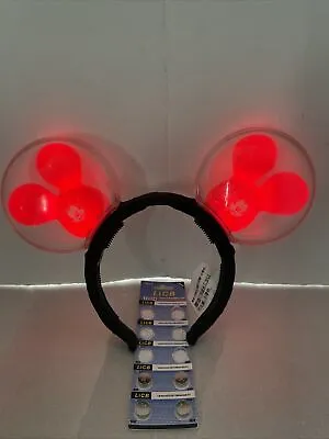 Disney Parks Mickey Mouse Light-Up Ears Headband Best Day Ever 10pk NEW BATTERYS • $19.89