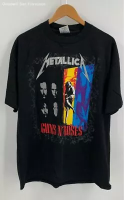 Mens Metallica Guns N' Roses 1992 Tour Black Short Sleeve T-Shirt Size XL • $112.50