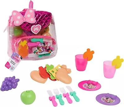 Disney Junior Minnie Mouse 18-piece Backpack Picnic Set Dress Up And...  • $24.87