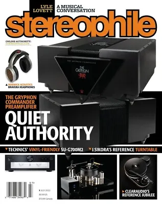 $12.99 • Buy Stereophile Magazine | Jul 2022 | Quiet Authority