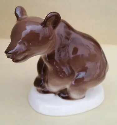 Russian Porcelain Animal Figurine Bear  Lomonosov Type  No Marks • £1.99