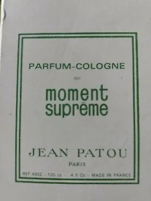 Jean Patou Moment Supreme 4 Oz Bottle Parfum- Cologne NIB Unopened Paris • $240
