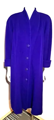 Vtg 80s-does-50s Purple Coat Women's M-L Swing Lined PROJECTIONS • $30