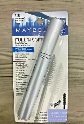 New Maybelline Full 'N Soft Mascara Waterproof Soft Black 315 NIP • $19.99