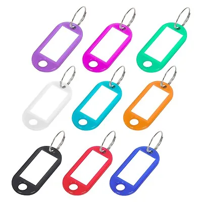 Key Tags Plastic Key Rings ID Tags Name Label Key Fob Tag - Choose Your Colour • £3.45
