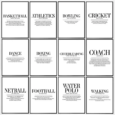 Sport Definition Workout Exercise Inspirational Motivational Funny Print/poster • £4.50