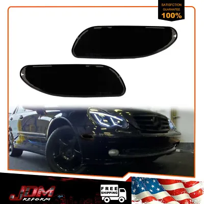 Smoke Front Side Marker Lights Housings Set For 01-07 Mercedes Benz W203 C Class • $16.99