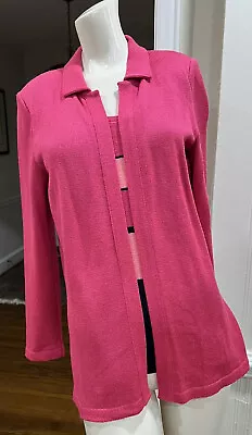 Vintage Mita  Pink/Blue/ Knit Three Piece Pant Suit Size 6 • $99.99