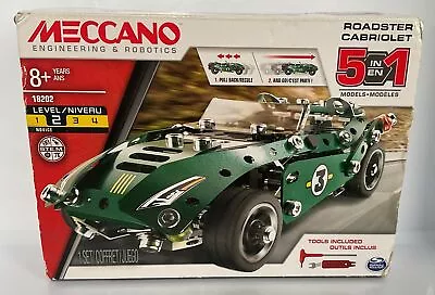 Meccano Roadster Cabriolet 18202 5 In 1 Pull Back Car Building Kit BRAND NEW • $34