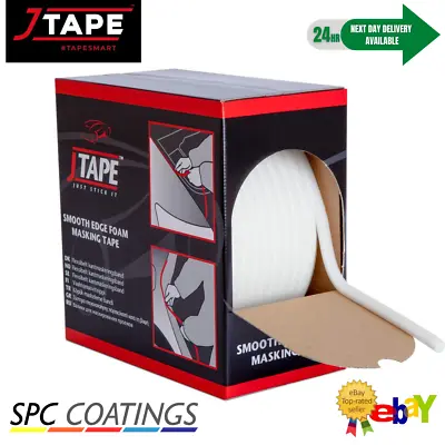 JTape J Tape Foam Smooth Soft Edge Foam Masking Tape 13mm X 50m Garage Car Paint • £19.99