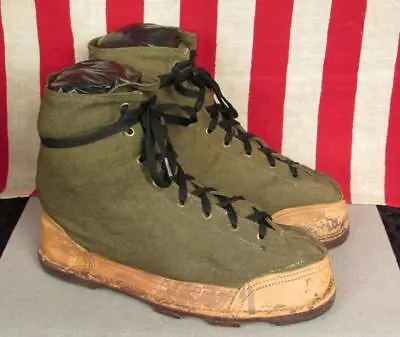 Vintage 1940s JJ Chabrat WWII French Military Ice Snow Boots Sz.57 Cleats France • $125