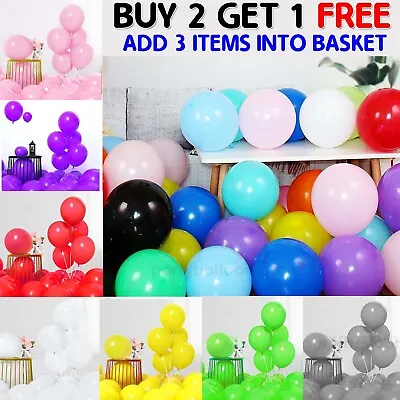 £1.89 • Buy 100 X Latex PLAIN BALOON BALLONS Helium BALLOONS Quality Party Birthday Wedding