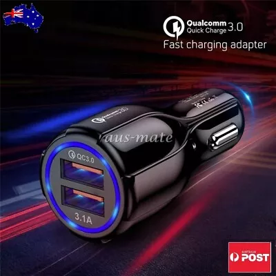 Quick Charge 3.0 In Car Charger 2 Ports USB Qualcomm QC Fast Charging Adapter AU • $8.99