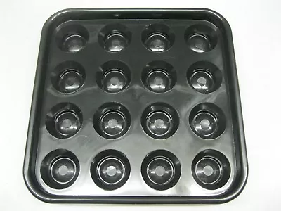 Billiard Pool Balls Tray 16 Holds 2 1/4 Inch Balls New Black • $8.79