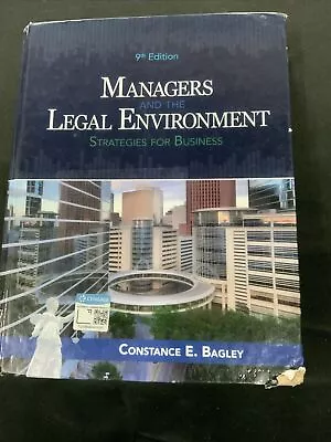 MindTap Course List Ser.: Managers And The Legal Environment : Strategies For... • $45