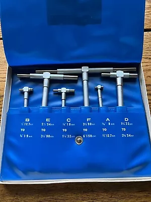 Vintage Telescoping Gages 6 PCS Set (5/16  - 6 )  T-Bore Hole Gages With Box • $13