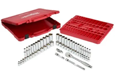 Milwaukee 48-22-9008 3/8  Drive 56 Piece SAE / Metric Ratchet & Socket Tool Set • $101.99