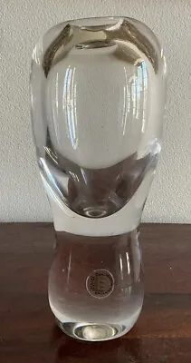 Beautiful Dartington England Lead Crystal Chunky Vase With Original Sticker • $69