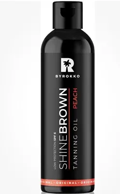 Byrokko Shine Brown Peach Tanning Oil SPF 6  - 150ml 🍑 • £14.89