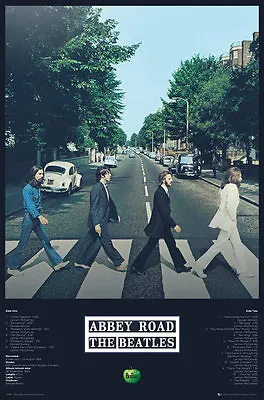 BEATLES - ABBEY ROAD TRACK LIST POSTER 24x36 - MUSIC 34213 • $10.50