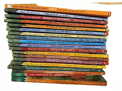 Lot Of 18 Magic Tree House Books & 1 Pirates Research Guide Mary Pope Osborne • $19.95