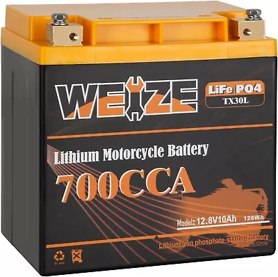 Weize Lithium YTX30L-BS 700A Lithium LiFePO4 YTX30L Motorcycle Battery • $145.50