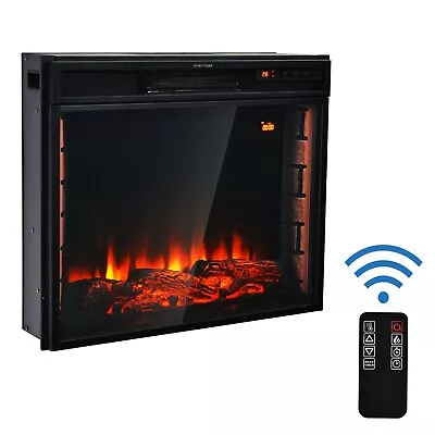 Recessed Electric Fireplace 2000W Wall Mounted Fire Heater With 7 Flame Color • £99.95