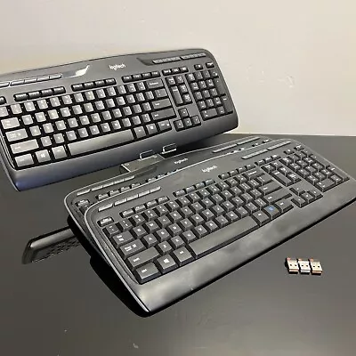 Lot Of 3 - Logitech K330 Y-R0009 Wireless Keyboard - With USB Dongles Included • $47.96