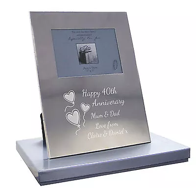 Personalised Wedding Anniversary Silver Plated 7 X 5  Photo Frame Engraved • £23.99