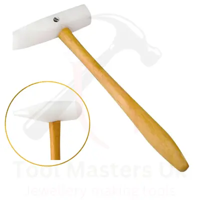 Jewelry Metal Forming Nylon Hammer Plastic Mallet Dome & Wedge Head 4-3/4  Long • £10.50