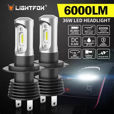 2x Lumiled LED Headlight Kit H7 6000LM High/Low Beam Replace Xenon Halogen Globe • $59.95