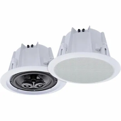 £50 • Buy E-audio B412B Domestic Commercial 8in 2-Way Ceiling Speakers Pair 8 Ohms 180W