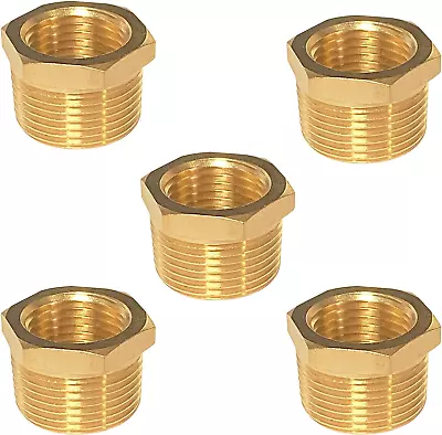 3/8 To 1/4 Reducer Brass Threaded Pipe Fitting 3/8 Inch NPT Male X 1/4 Inch NPT  • $19.99