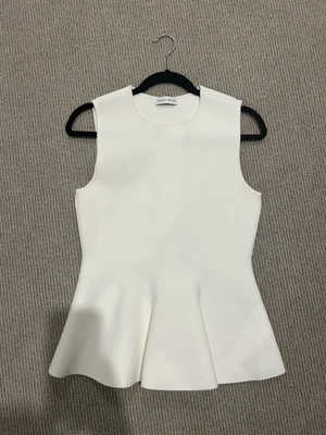 $74 • Buy Scanlan Theodore Crepe Knit Peplum Top Size Small