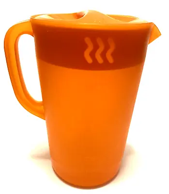 Rubbermaid One Gallon Drink Juice Tea Pitcher Orange With Lid - 10 X6  VINTAGE • $18.88