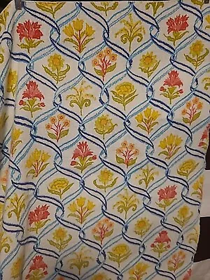 Vintage 1960's / 1970's Top Sheet Throw Blanket  By Bibb 64x52  • $20