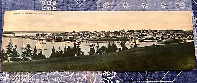 Vintage Bar Harbor Panoramic Post Card RH Davis Co 3.75”x11” • $9