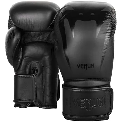 Venum Giant 3.0 Hook And Loop Training Boxing Gloves - Black/Black • $129.99