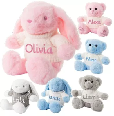 Personalised Teddy Bear 8 /20cm Sitting Traditional Style Any Occasion • £14.95