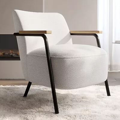 Cream Boucle Scandi Armchair - Freya FRY001 • £175.92