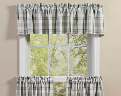 Ponderosa Pine Plaid Country Cabin Cotton Unlined Valance 72  X 14  • $19.95