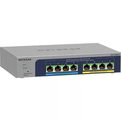 Netgear 8port Ultra60 PoE Multi-Gigabit 2.5G Ethernet Plus Switch MS108EUP100NAS • $459.99