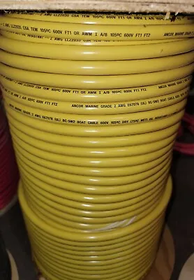 Ancor Marine Grade 2 Awg Gauge Yellow Tinned Copper Boat Battery Cable Wire • $2.89